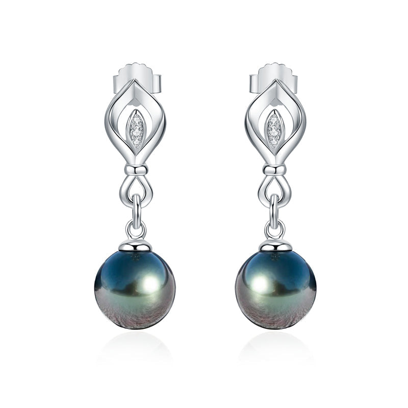 Boucle d’oreille avec Perle de Tahiti - vue 1