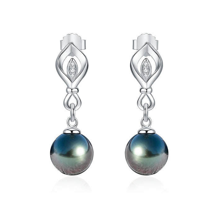 Boucle d’oreille avec Perle de Tahiti - vue 1