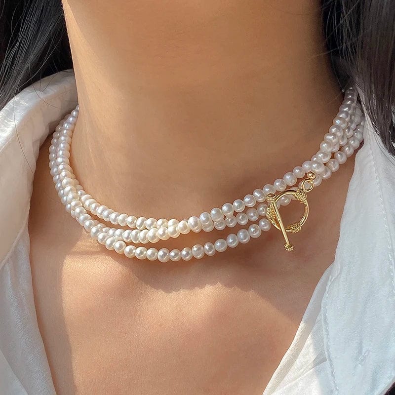 Collier Perle Blanche - vue 1