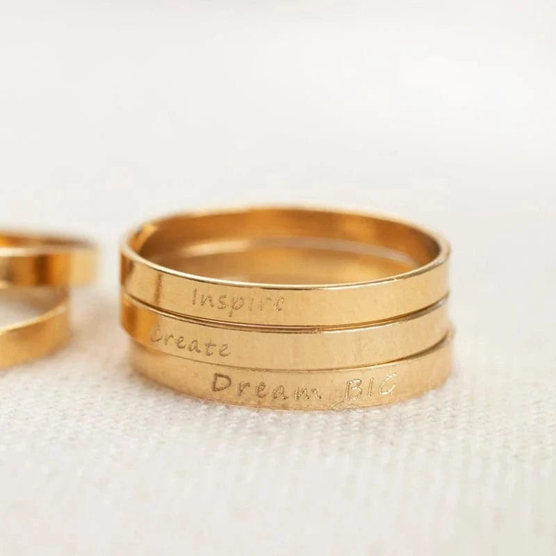 Bague Personnalisée Prénom Or - vue 1