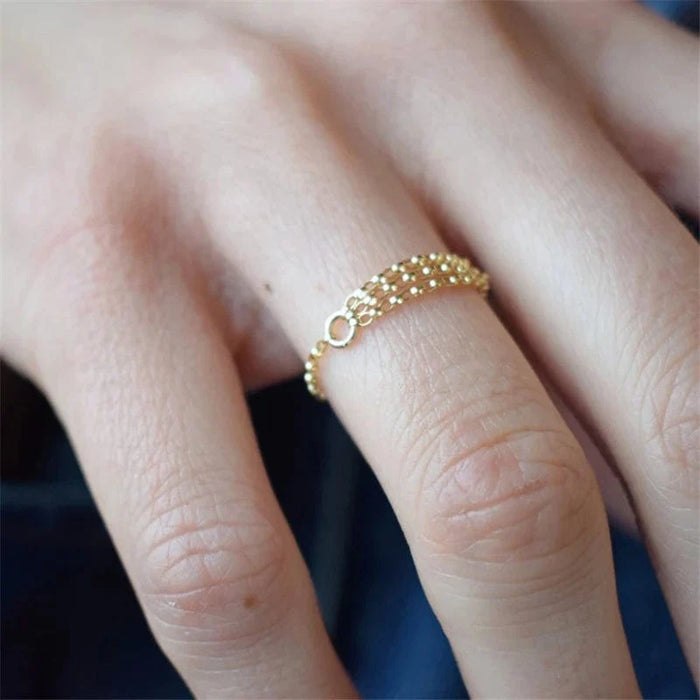 Bague Chaine Or - vue 1