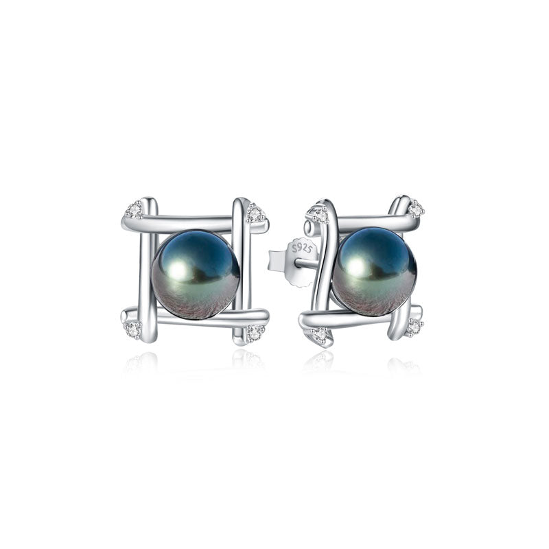 Boucle d’oreille Perle de Tahiti et Diamant - vue 1