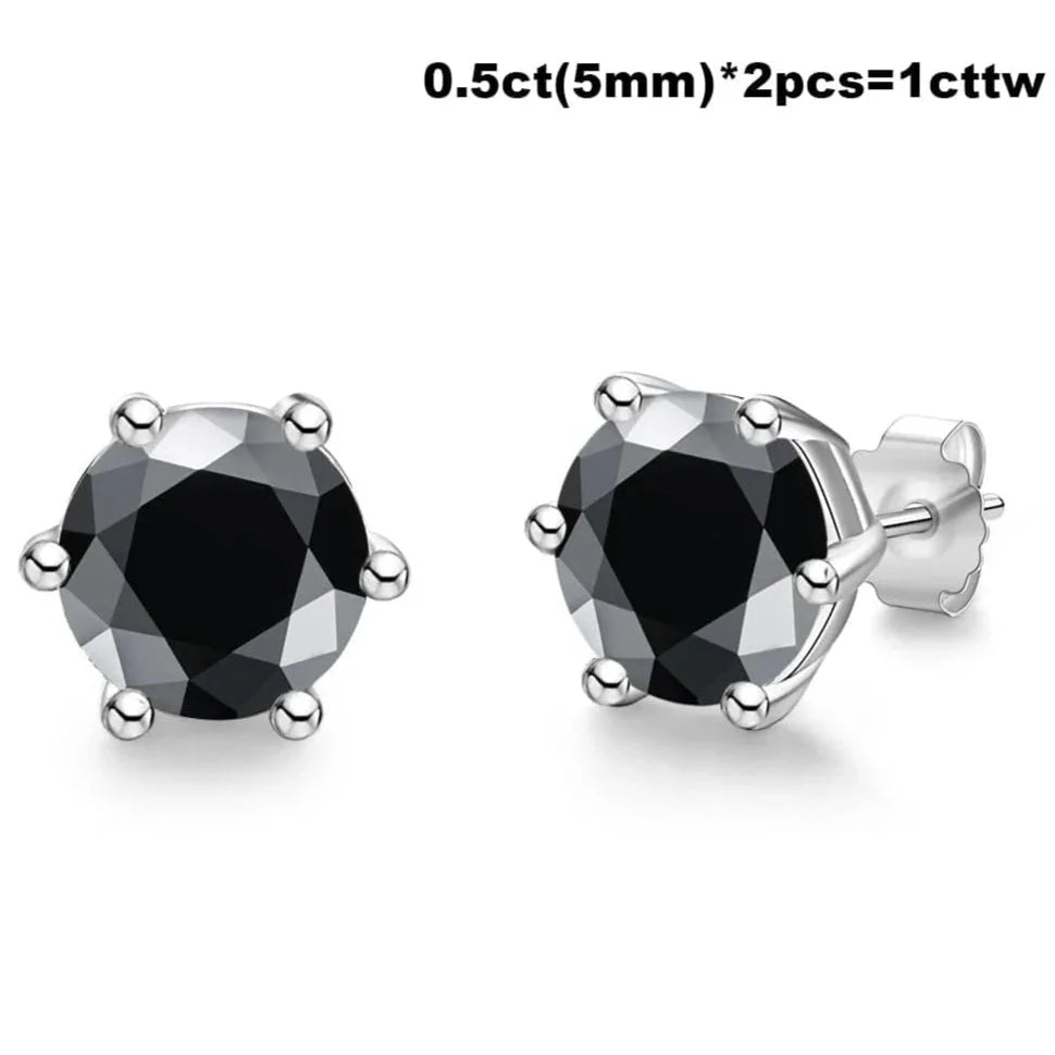Boucle d’oreille Puce Diamant Noir - vue 3