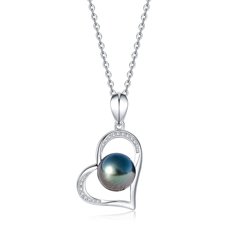 Pendentif Coeur Perle de Tahiti - vue 1