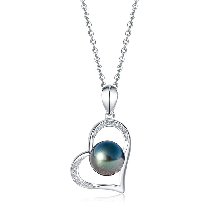 Pendentif Coeur Perle de Tahiti - vue 1