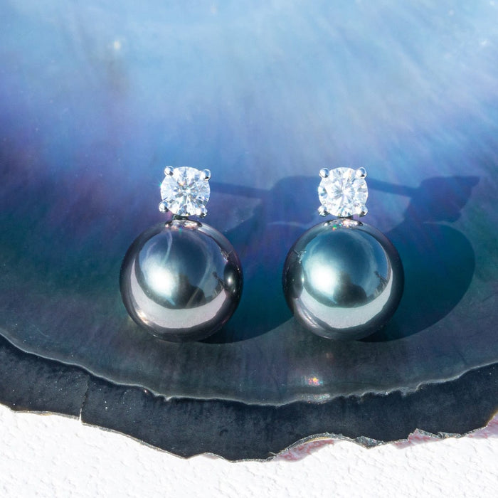 Boucle d'oreille Perle de Tahiti Tiare - vue 1
