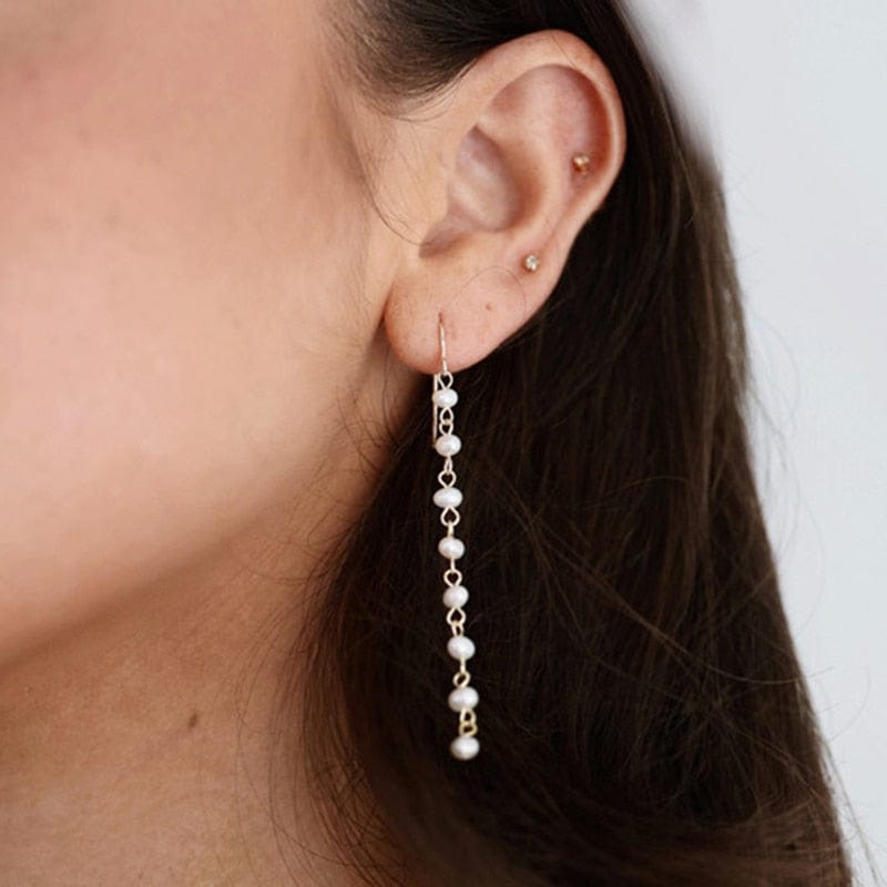 Boucle d’oreille Perle Pendante Sakura - vue 1
