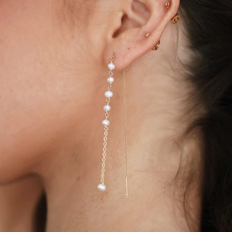 Boucle d'oreille Perle Pendante Emi - vue 1