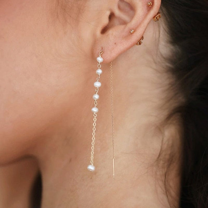 Boucle d'oreille Perle Pendante Emi - vue 1