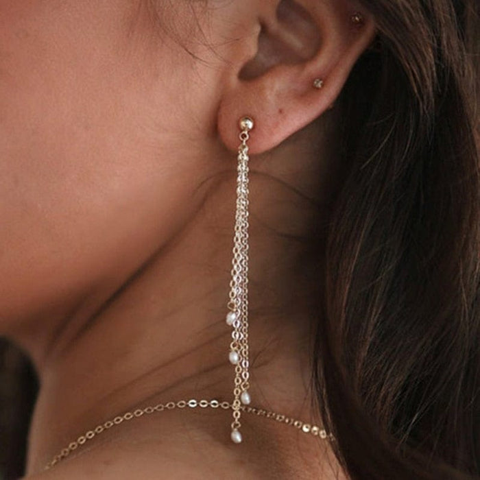 Boucle d'oreille Perle Pendante Kiko - vue 1
