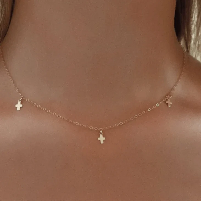Collier Croix Femme Or - vue 1