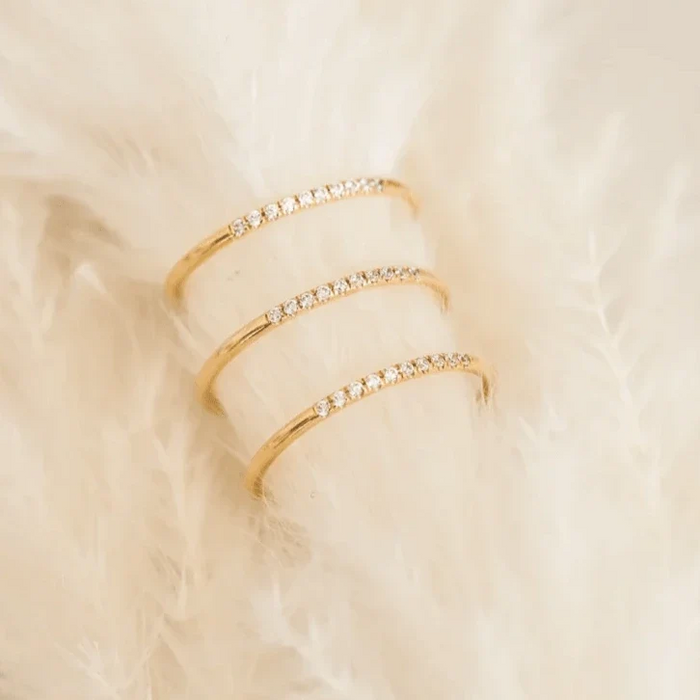 Bague Or Jaune Diamant - vue 1