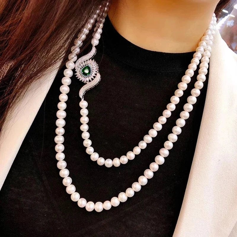 Collier en Perle Blanche - vue 2