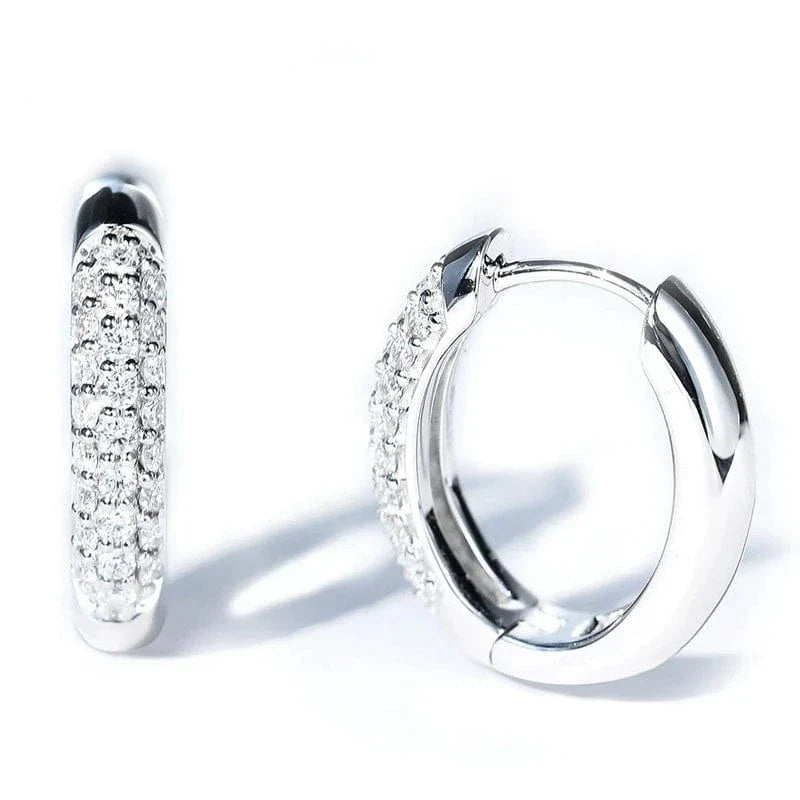 Boucle d’oreille Or Blanc Diamant - vue 1