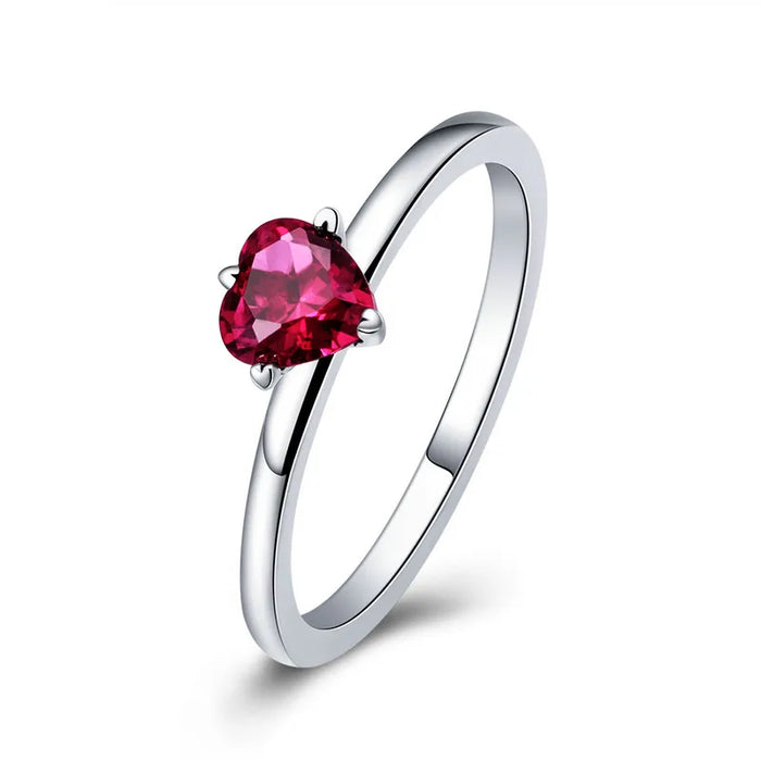 Bague Coeur Rouge - vue 1