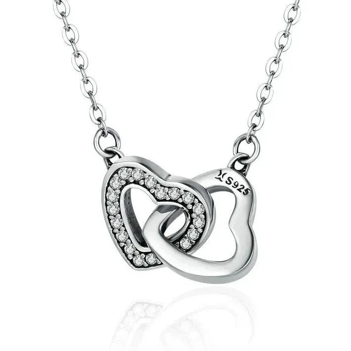 Collier 2 Coeurs Entrelacés - vue 1