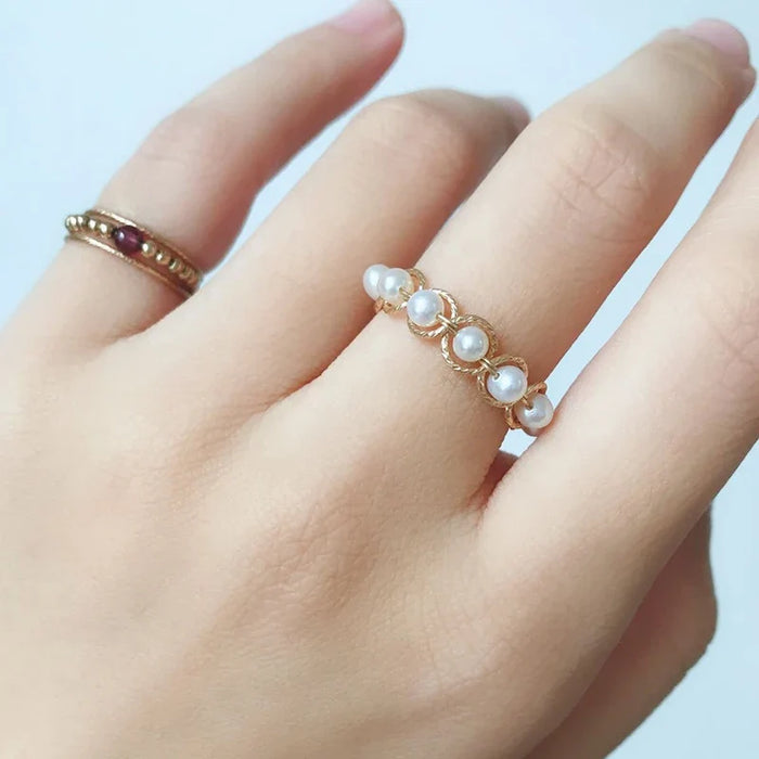 Bague avec Perles de Culture - vue 1