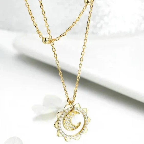 Pendentif Lune et Soleil - vue 1