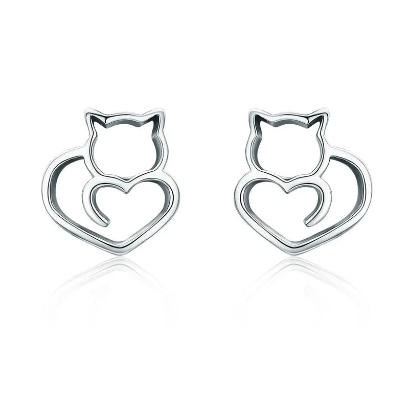 Boucle d’oreille Chat - vue 1