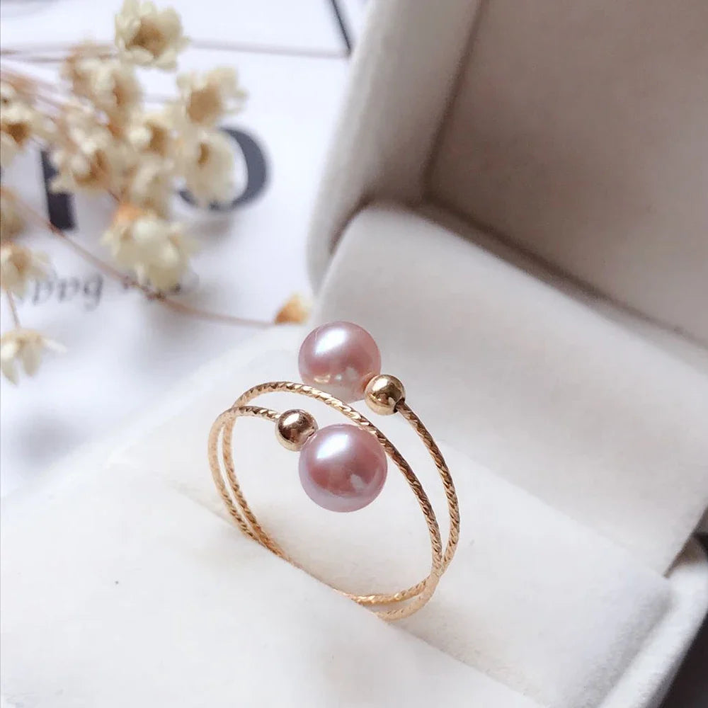 Bague Perle de Culture Or - vue 2