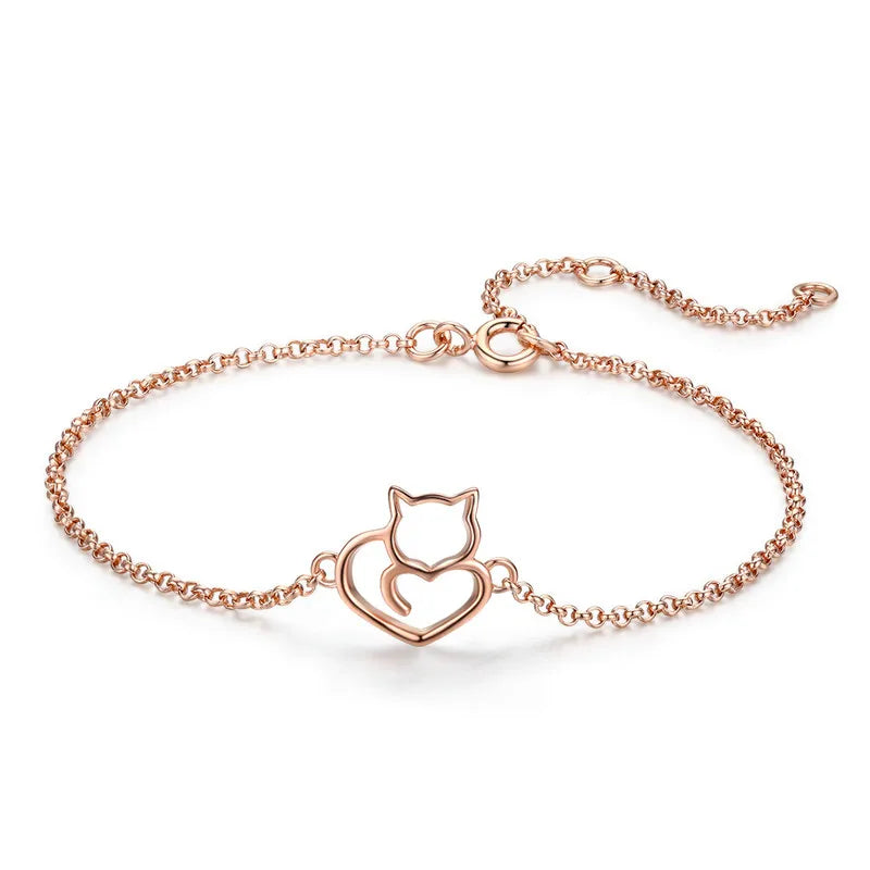 Bracelet Coeur Chat - vue 4