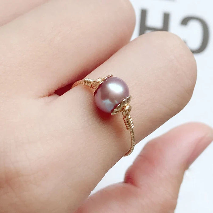 Bague avec Perle de Culture - vue 1