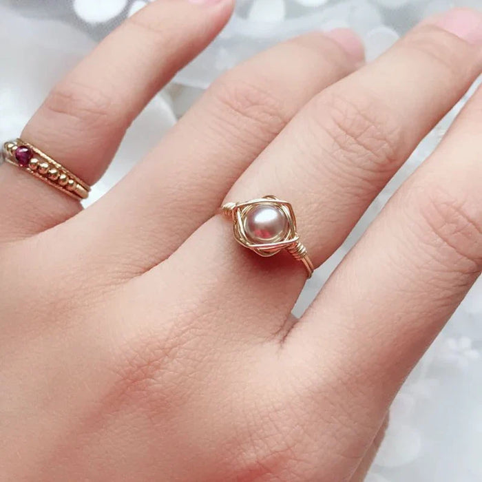 Bague Or et Perle de Culture - vue 1