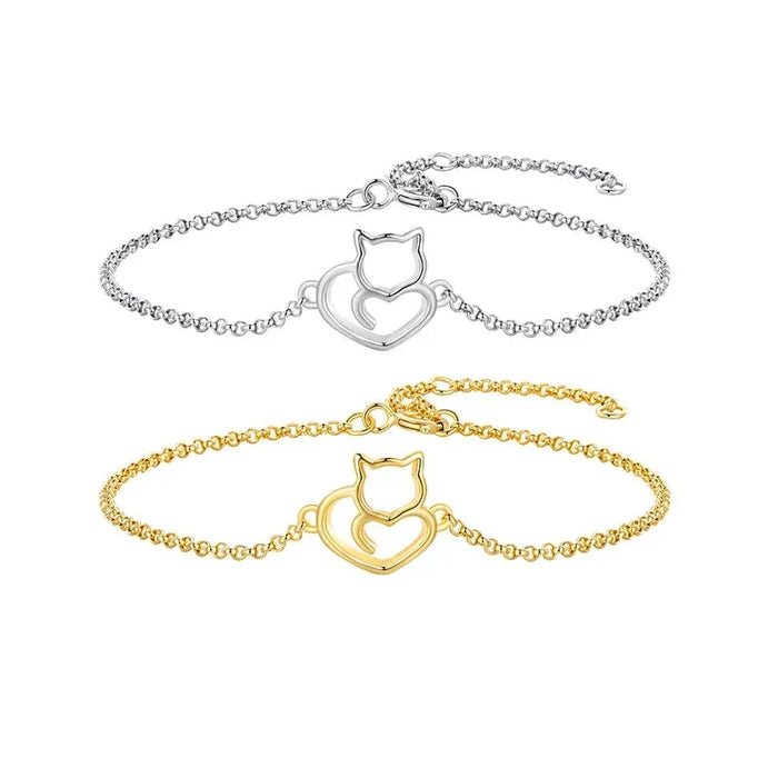 Bracelet Coeur Chat - vue 1