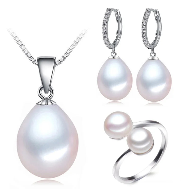 Parure Argent Perle - vue 1