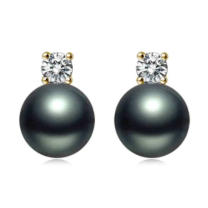 Boucle d’oreille Perle Noire Femme - vue 1