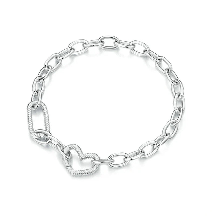 Bracelet Coeur Argent - vue 1