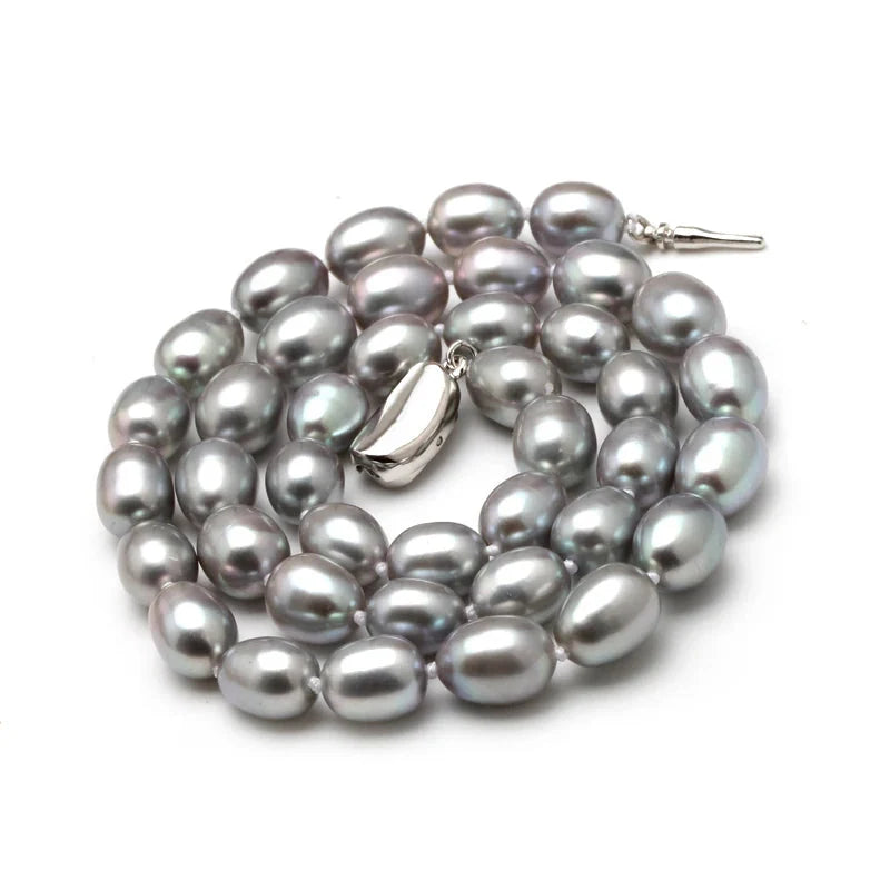 Collier Perle Grise - vue 2