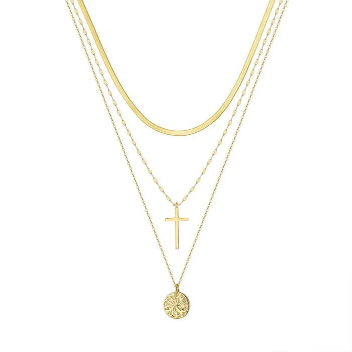 Collier Argent Croix - vue 1