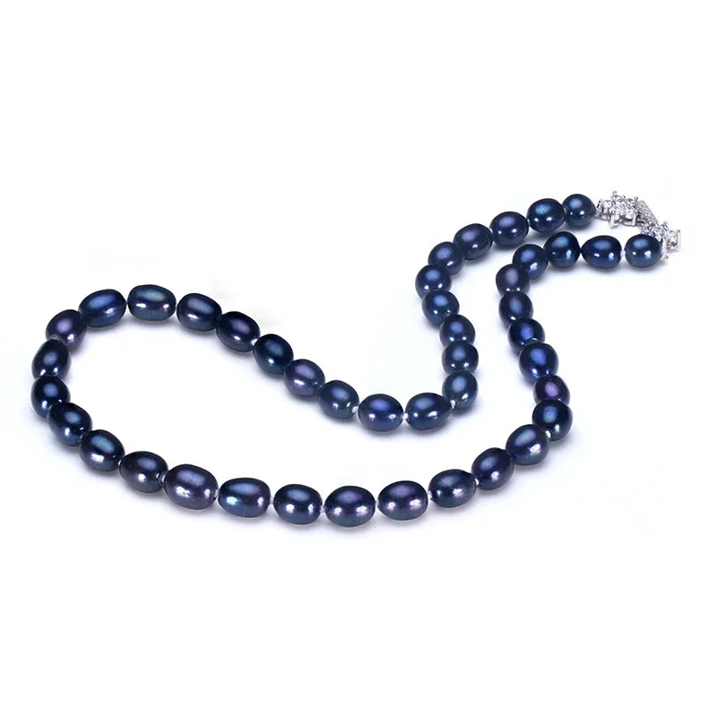 Collier Perle Noire Femme - vue 2