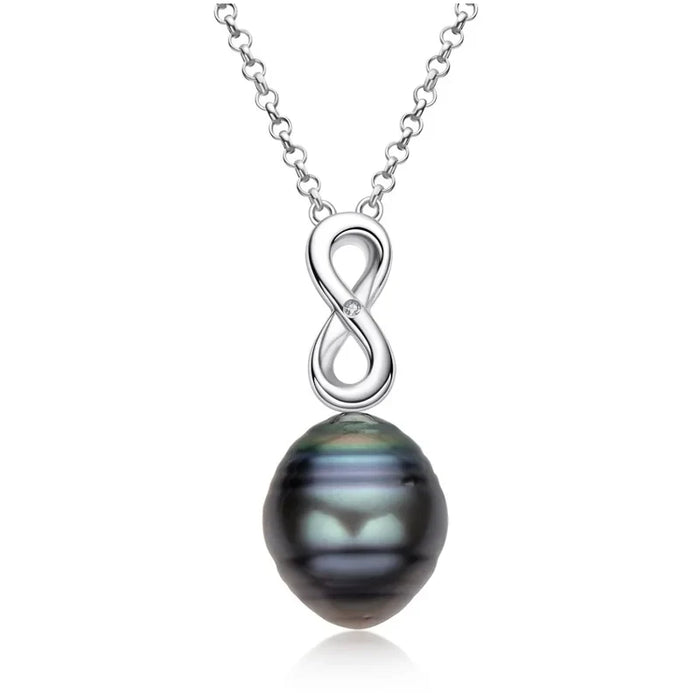 Collier Argent Perle de Tahiti - vue 1