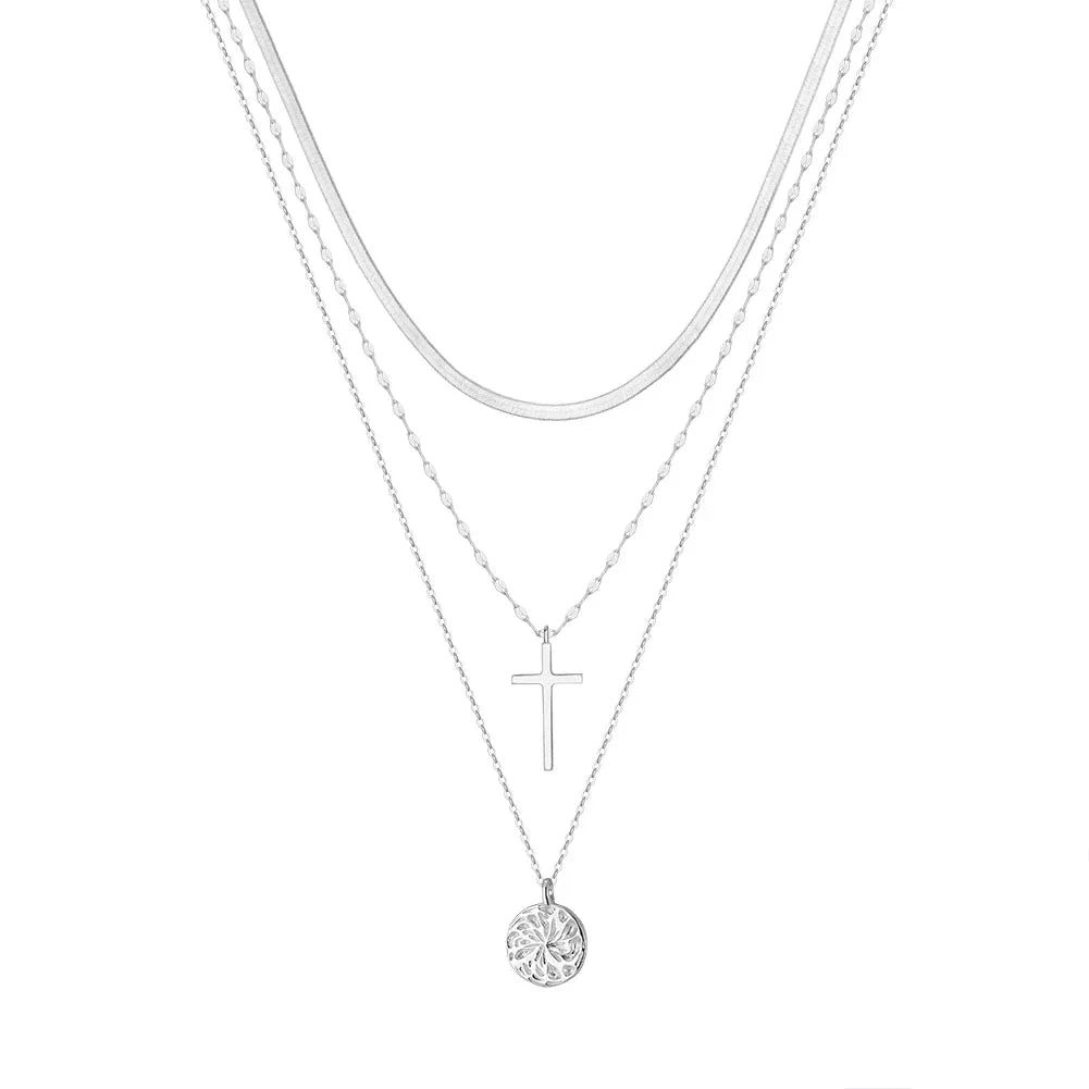 Collier Argent Croix - vue 5