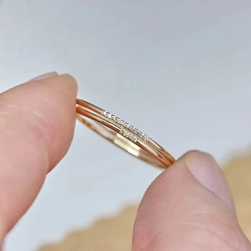 Bague Or Jaune Diamant - vue 3