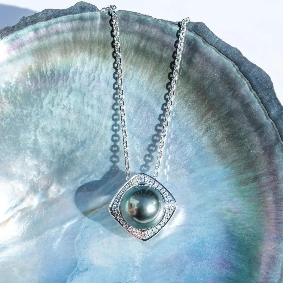 Pendentif Argent Perle de Tahiti - vue 3