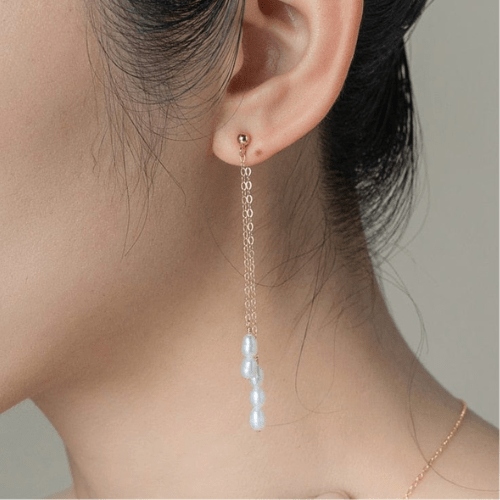 Boucle d'oreille Perle Pendante Yui - vue 1