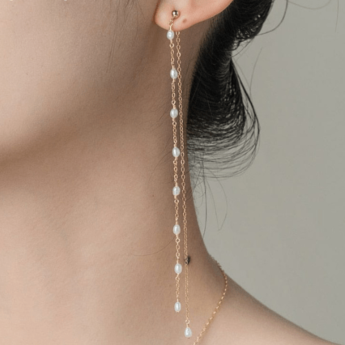 Boucle d'oreille Perle Pendante Nanami - vue 5