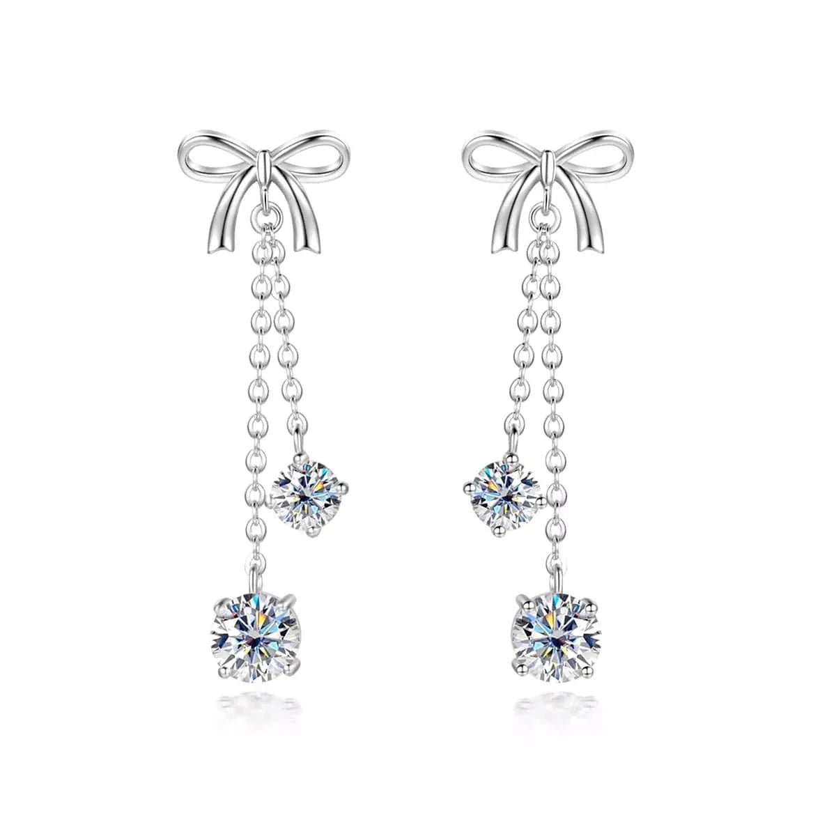 Boucle d’oreille Longue Diamant - vue 1