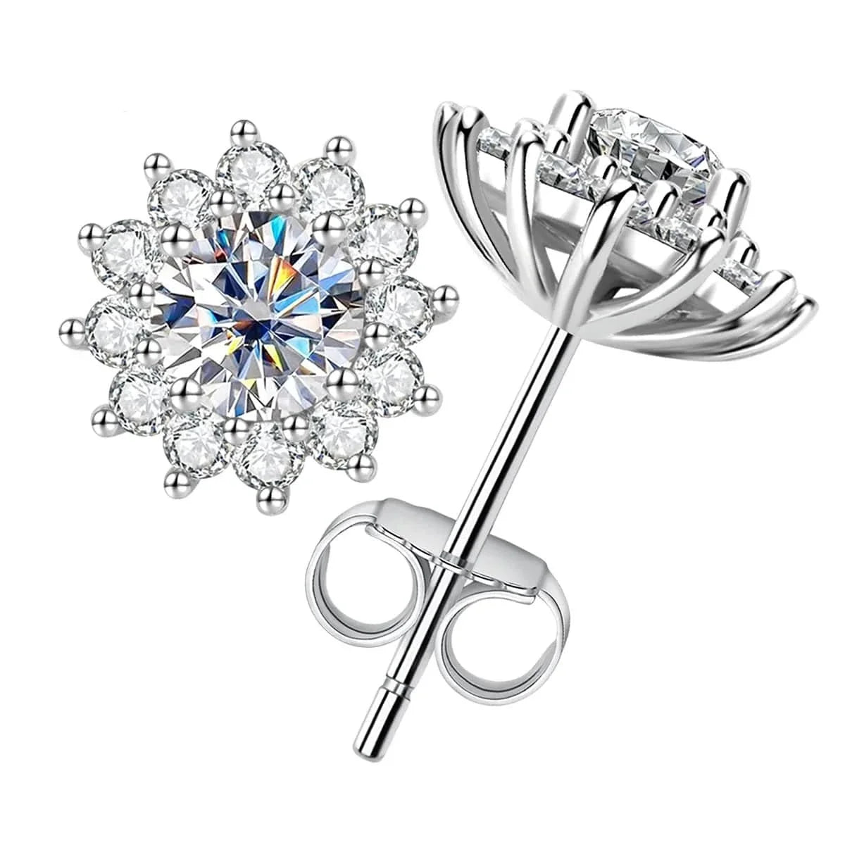 Boucle d’oreille Fleur Diamant - vue 1