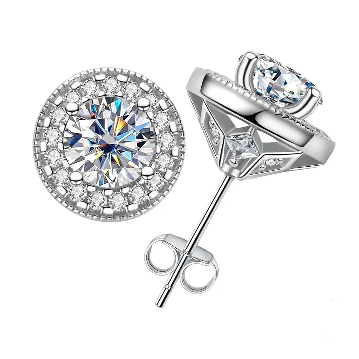 Boucle d’oreille Argent Diamant - vue 1