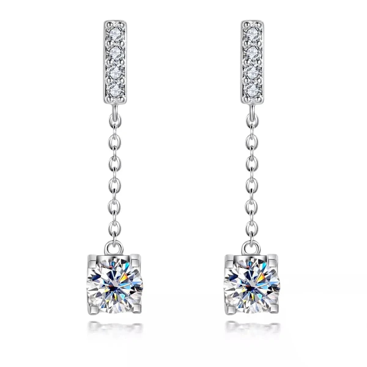 Boucle d’oreille Pendante Diamant - vue 1