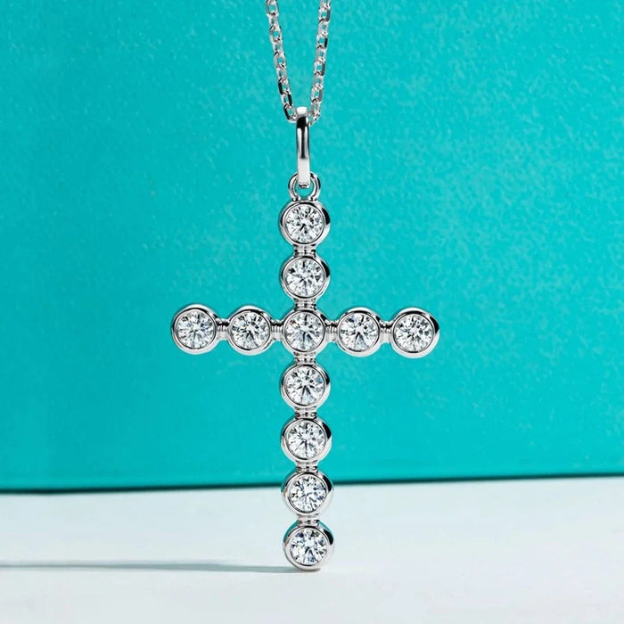 Collier Croix Diamant - vue 1