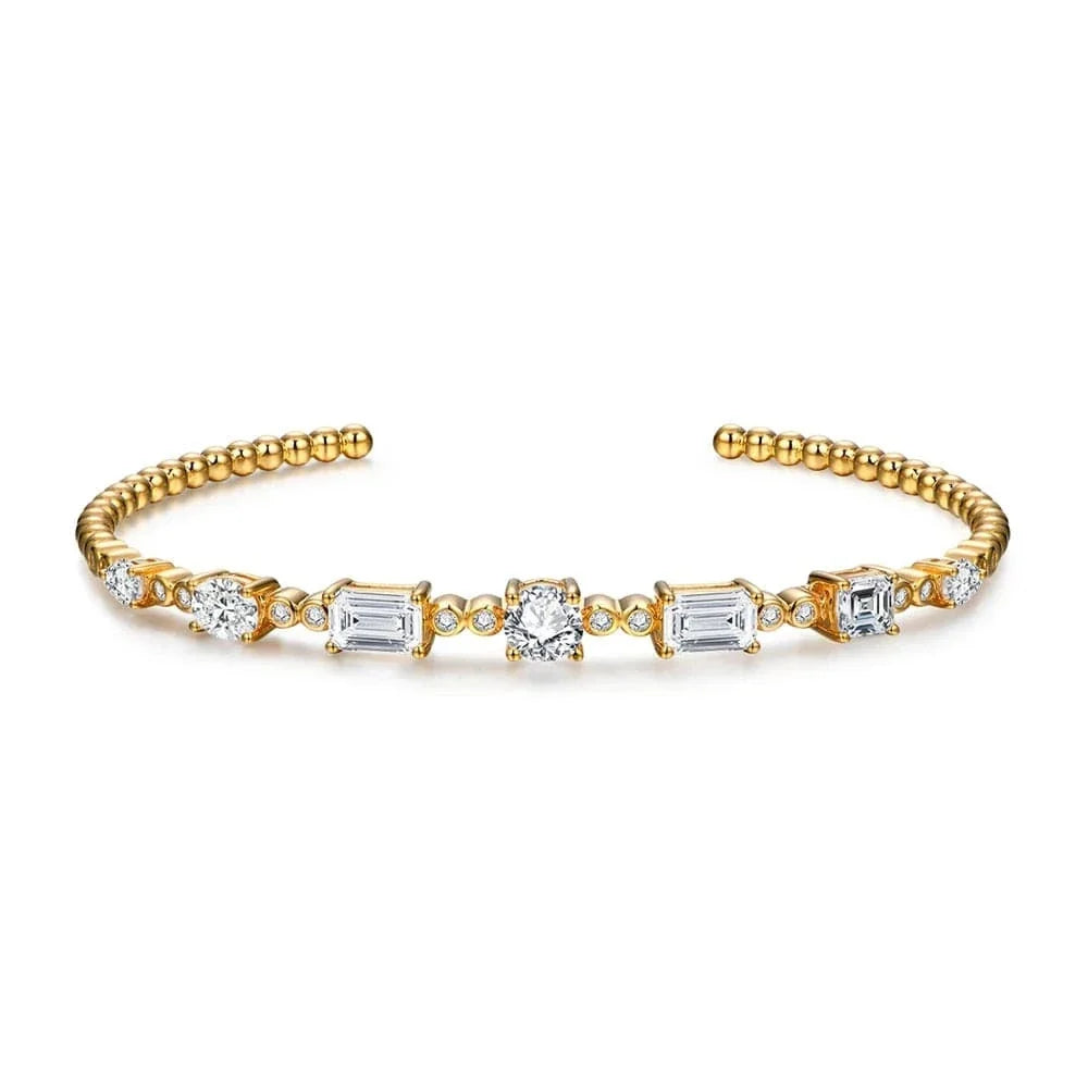 Bracelet Jonc Or Diamant - vue 1