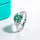 Bague de Fiançailles Emeraude - vue 2