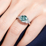 Bague de Fiançailles Emeraude - vue 1