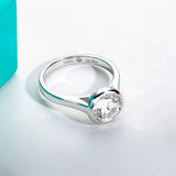 Bague de Fiançailles Saphir Bleu - vue 5