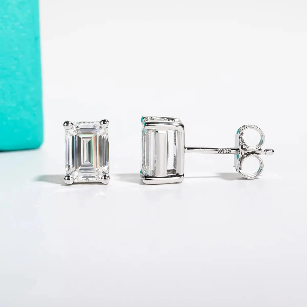 Boucle d’oreille Emeraude Diamant - vue 3